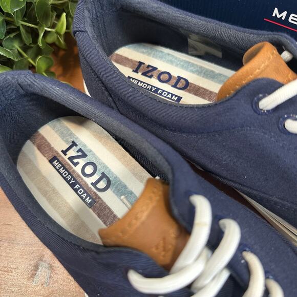 Izod Men's Rangley Canvas Memory Foam Lace Up Shoes Size 12 - Picture 6 of 8